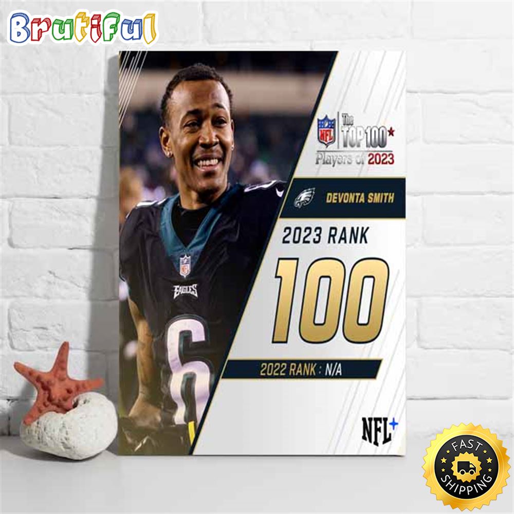 Nfl The Top 100 Players Of 2023 Philadelphia Eagles Devonta Smith Poster sqxjhj