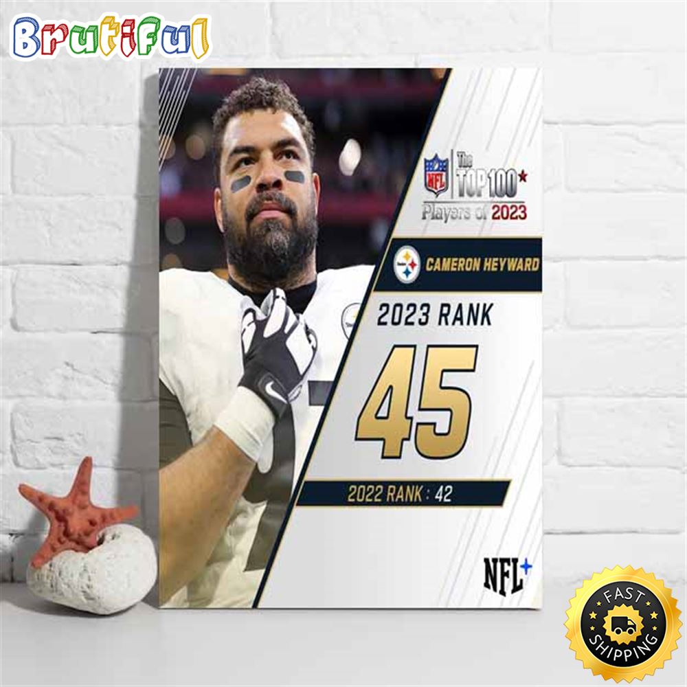 Nfl The Top 100 Players Of 2023 Pittsburgh Steelers Cameron Heyward Poster cgut1g