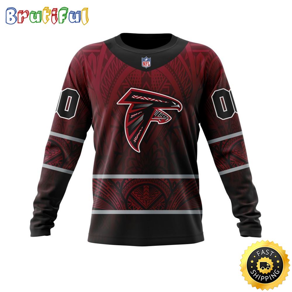 Personalized NFL Atlanta Falcons Crewneck Sweatshirt Specialized Native With Samoa Culture For Football Fans 1 tzbfsx