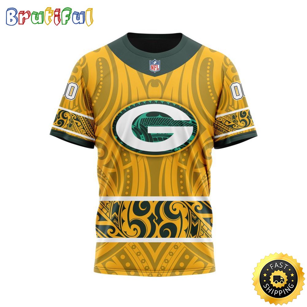 Personalized NFL Green Bay Packers 3D T Shirt Specialized Native With Samoa Culture For Football Fans 1 prrw5u