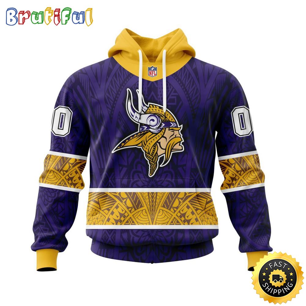 Personalized NFL Minnesota Vikings All Over Print 3D Hoodie Specialized Native With Samoa Culture Unisex Hoodie 1 tpp6g7