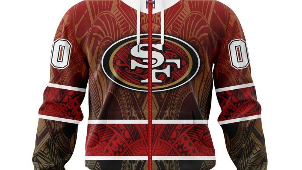 NFL San Francisco 49ers ウォームアップウェア Personalized NFL San Francisco 49ers All Over Print Zip Hoodie 3D