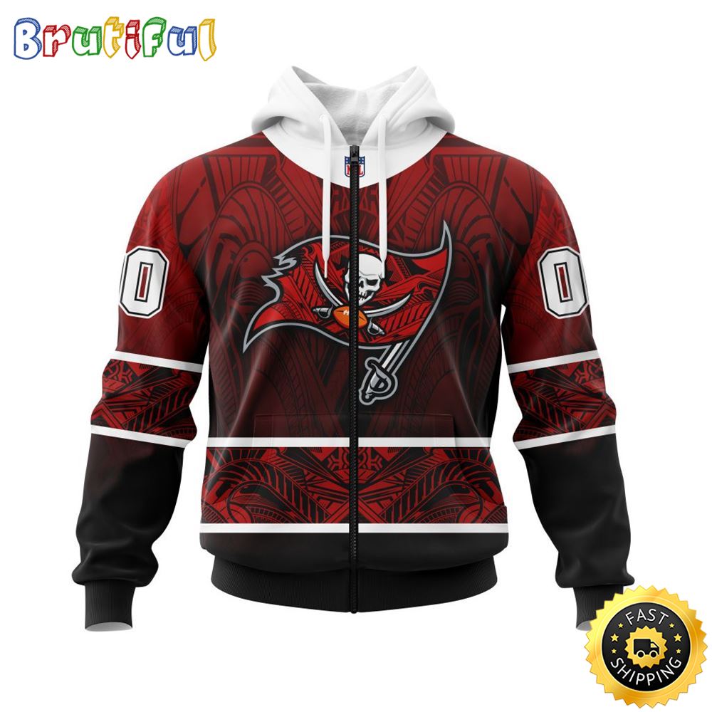 Personalized NFL Tampa Bay Buccaneers All Over Print Zip Hoodie 3D Specialized Native With Samoa Culture Unisex Hoodie 1 xcm6oi