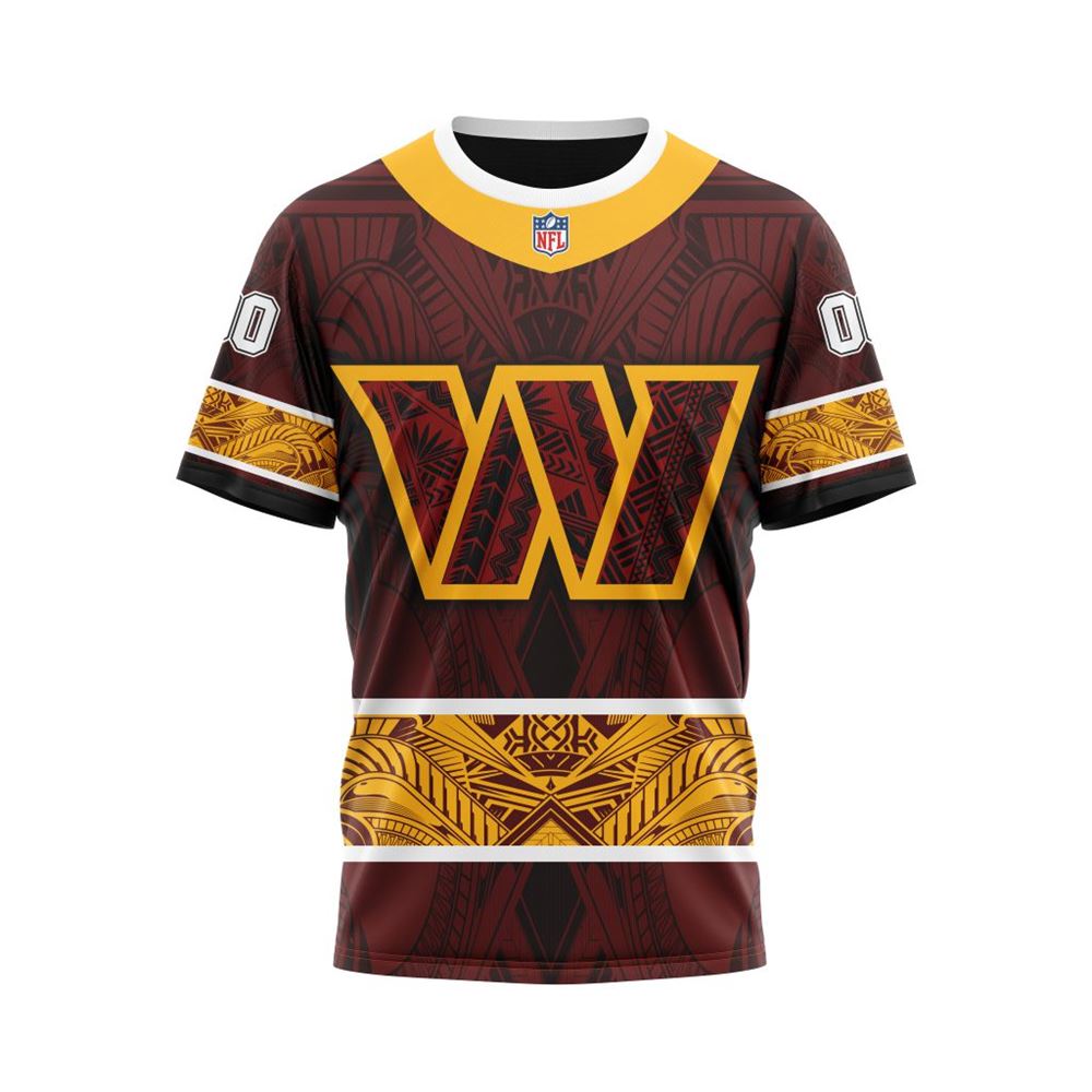 Personalized NFL Washington Football Team 3D T Shirt Specialized Native With Samoa Culture For Football Fans 1 a0rmma