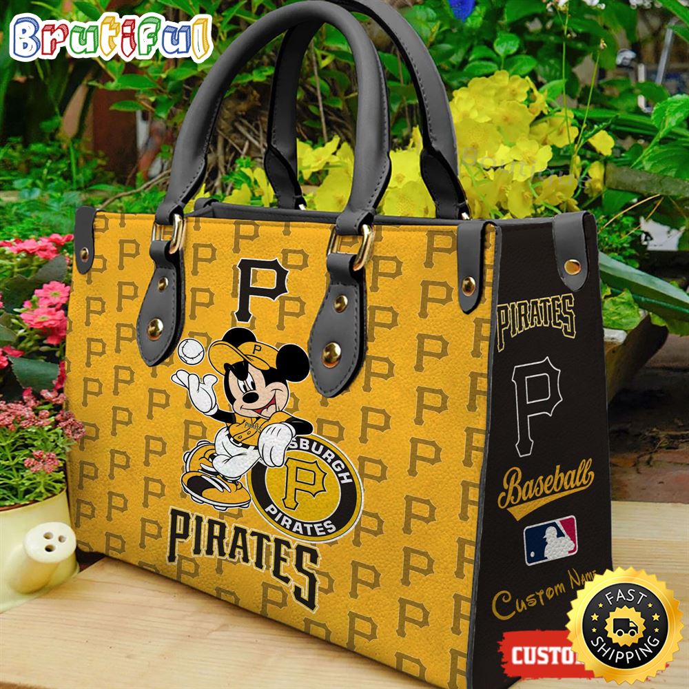 Pittsburgh Pirates Mickey Women Leather Hand Bag 1 hdpjgc