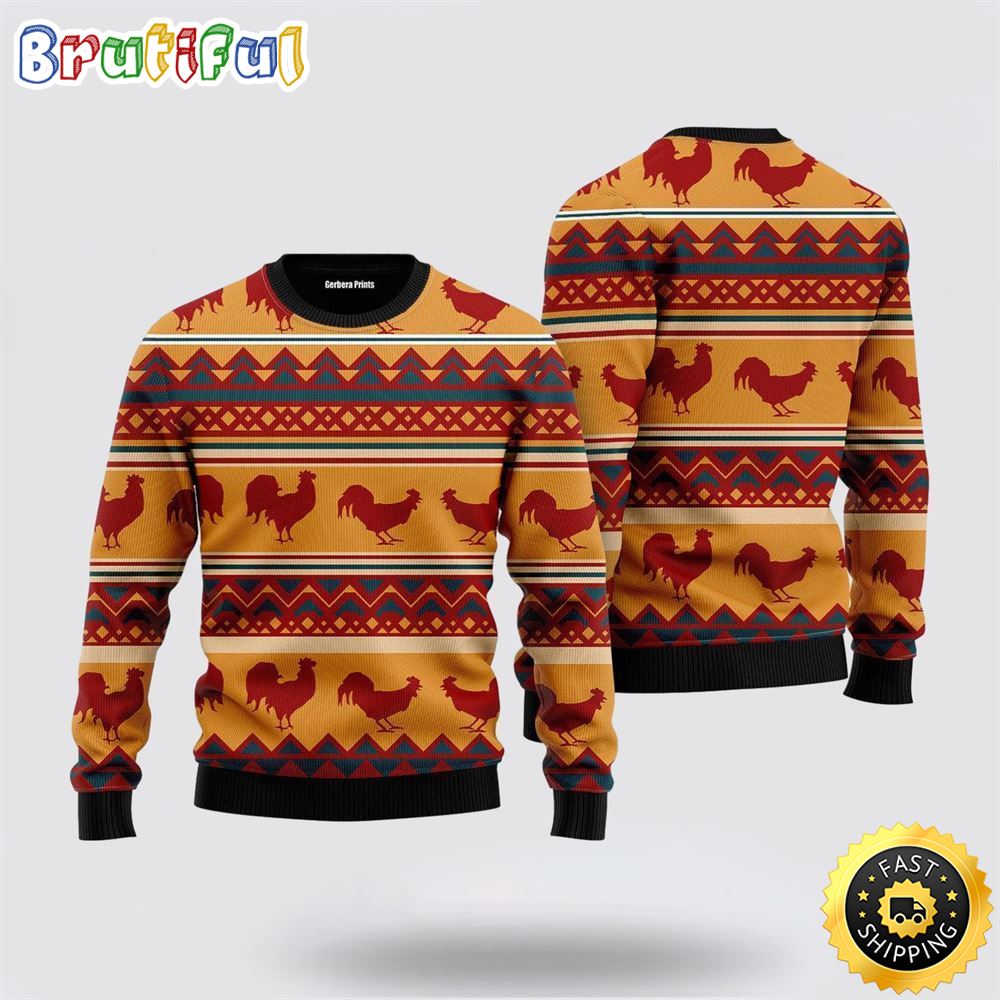 Amazing Chicken Ugly Christmas Sweater Christmas Gift For That Everyone Will Love 1 une8dz