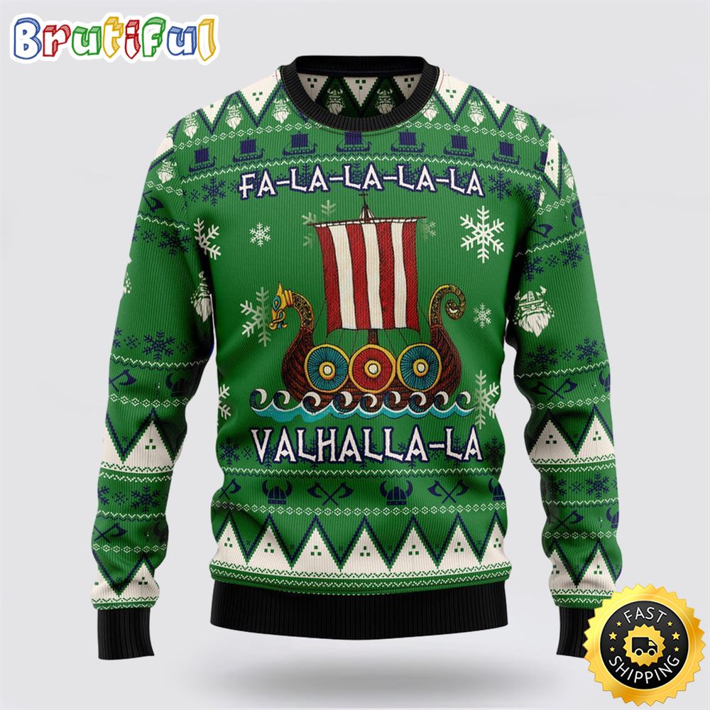 Amazing Viking valhalla La Ugly Christmas Sweater Christmas Gift For That Everyone Will Love 1 kri1pw