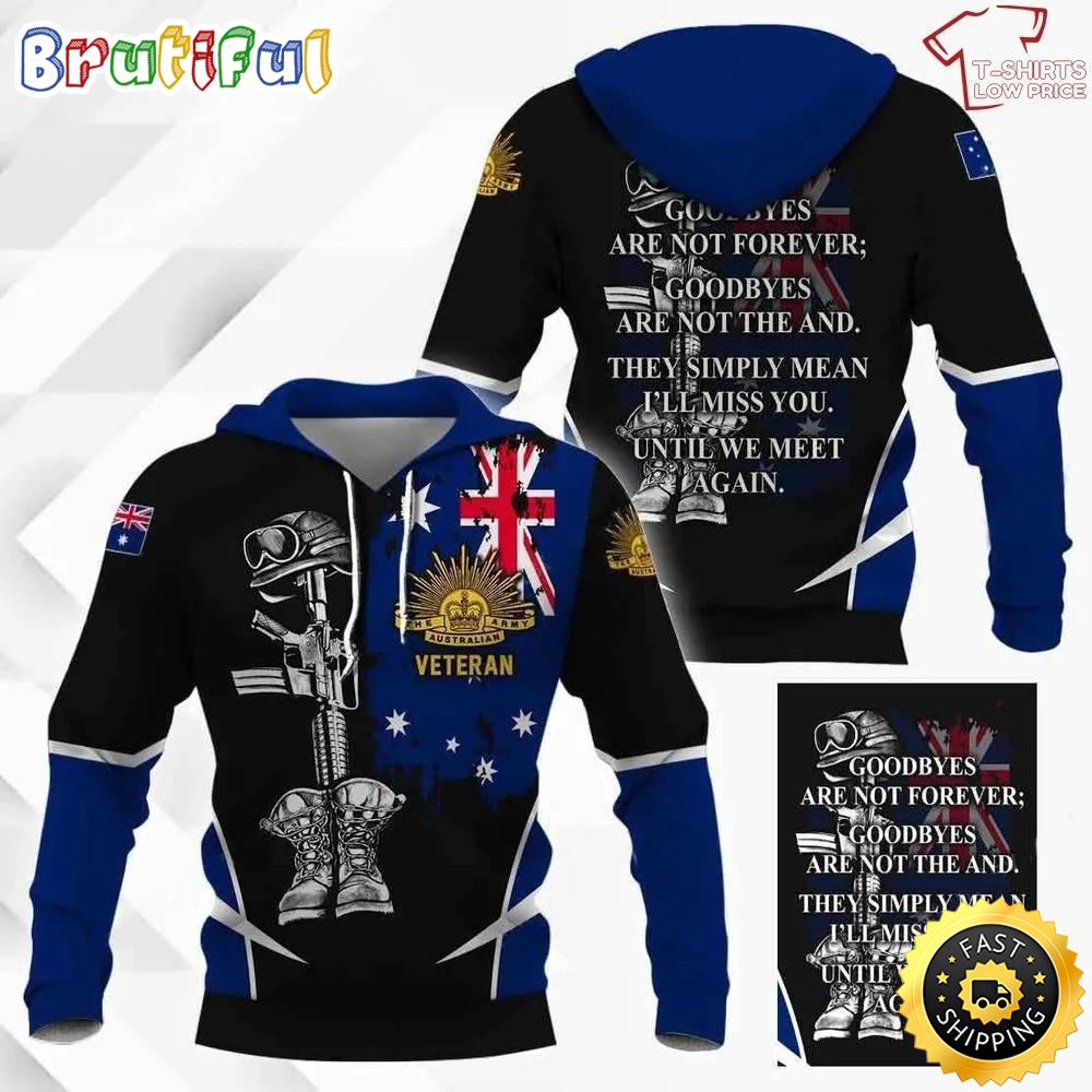 Australia Army Veteran 3D Hoodie For Men Women