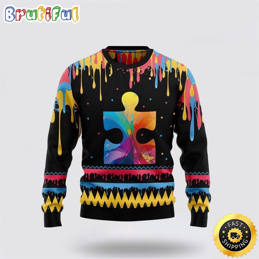 Autism Colorful Beauty Ugly Christmas Sweater Christmas Gift For That Everyone Will Love 1 lww6pd