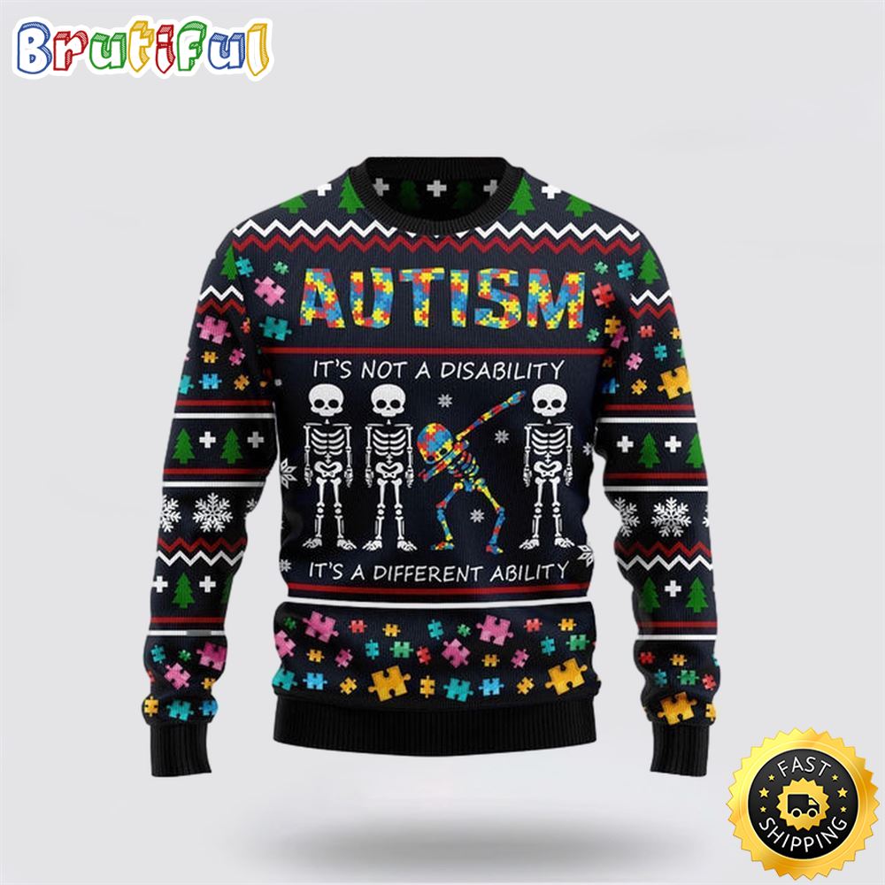 Autism Different Ugly Christmas Sweater Christmas Gift For That Everyone Will Love 1 wcboy1