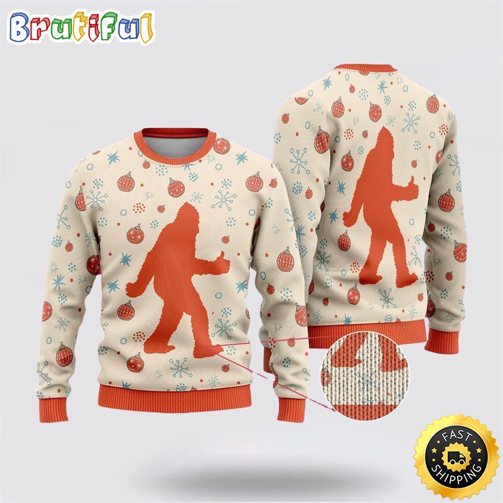 Bigfoot Funny christmas Ugly Christmas Sweater 1 ynjjrt