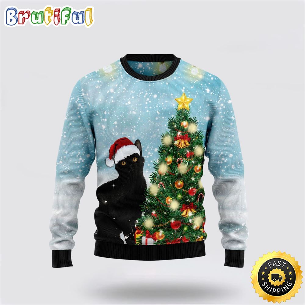 Black Cat Noel Tree Ugly Christmas Sweater Perfect Christmas Gift For Cat Lover 1 eaze9k