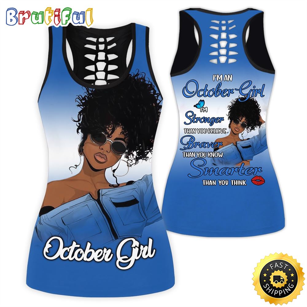Black October Girl All Over Print 3D Tank Top Braver Than You Know Gift For Women 1 k8gkgk