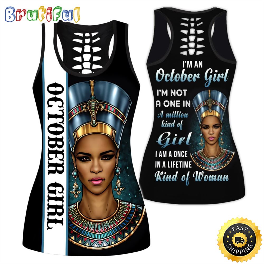 Black October Girl All Over Print 3D Tank Top Independent Women Gift For Women 1 ylqk2t