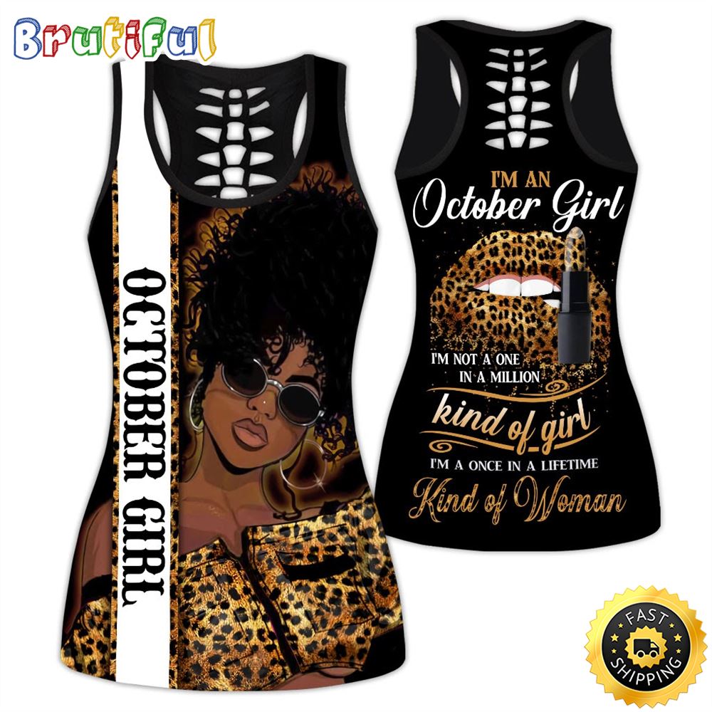 Black October Girl All Over Print 3D Tank Top Kind Of Women Gift For Women 1 qvblut