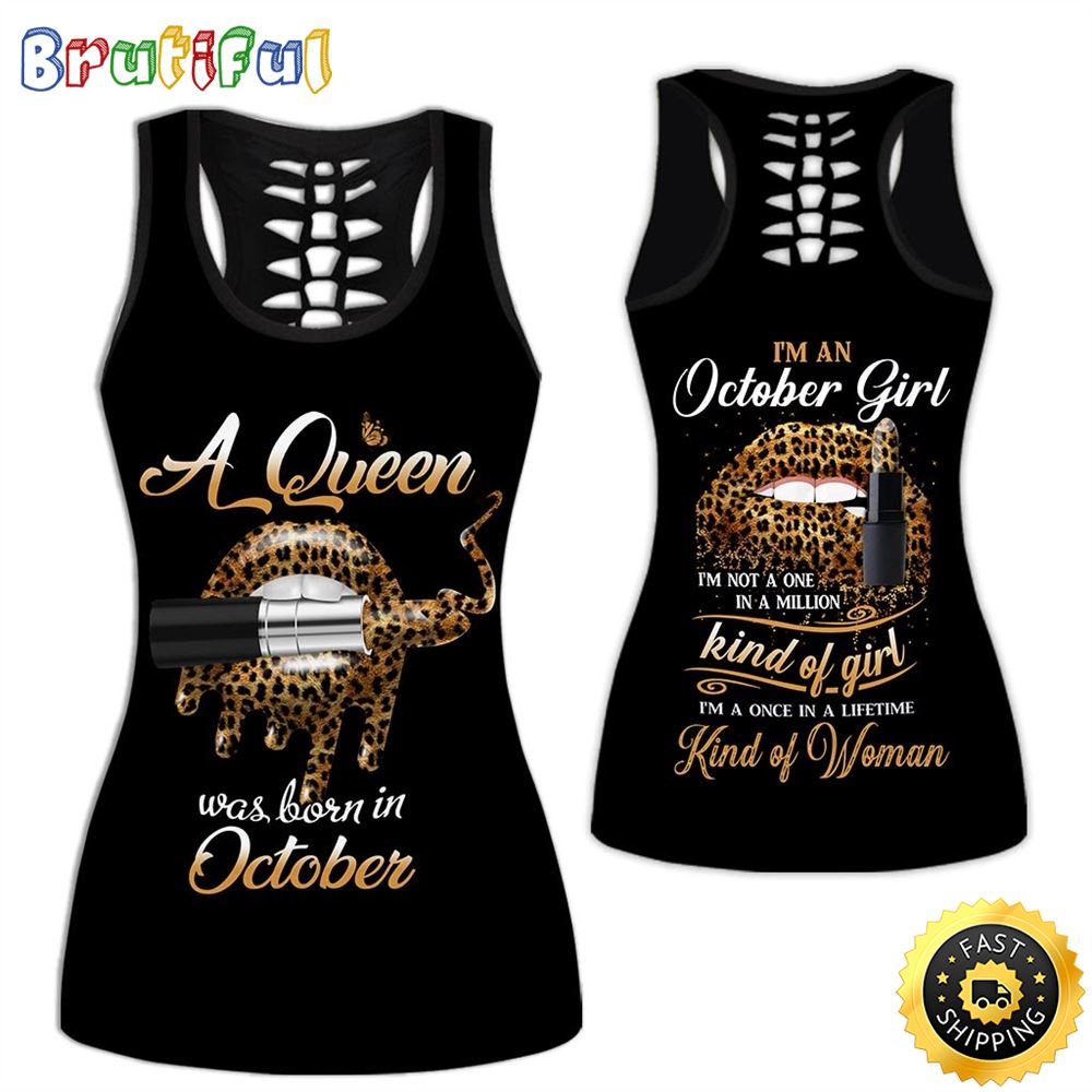 Black October Girl All Over Print 3D Tank Top Strong Women Gift For Women 1 blq8fy