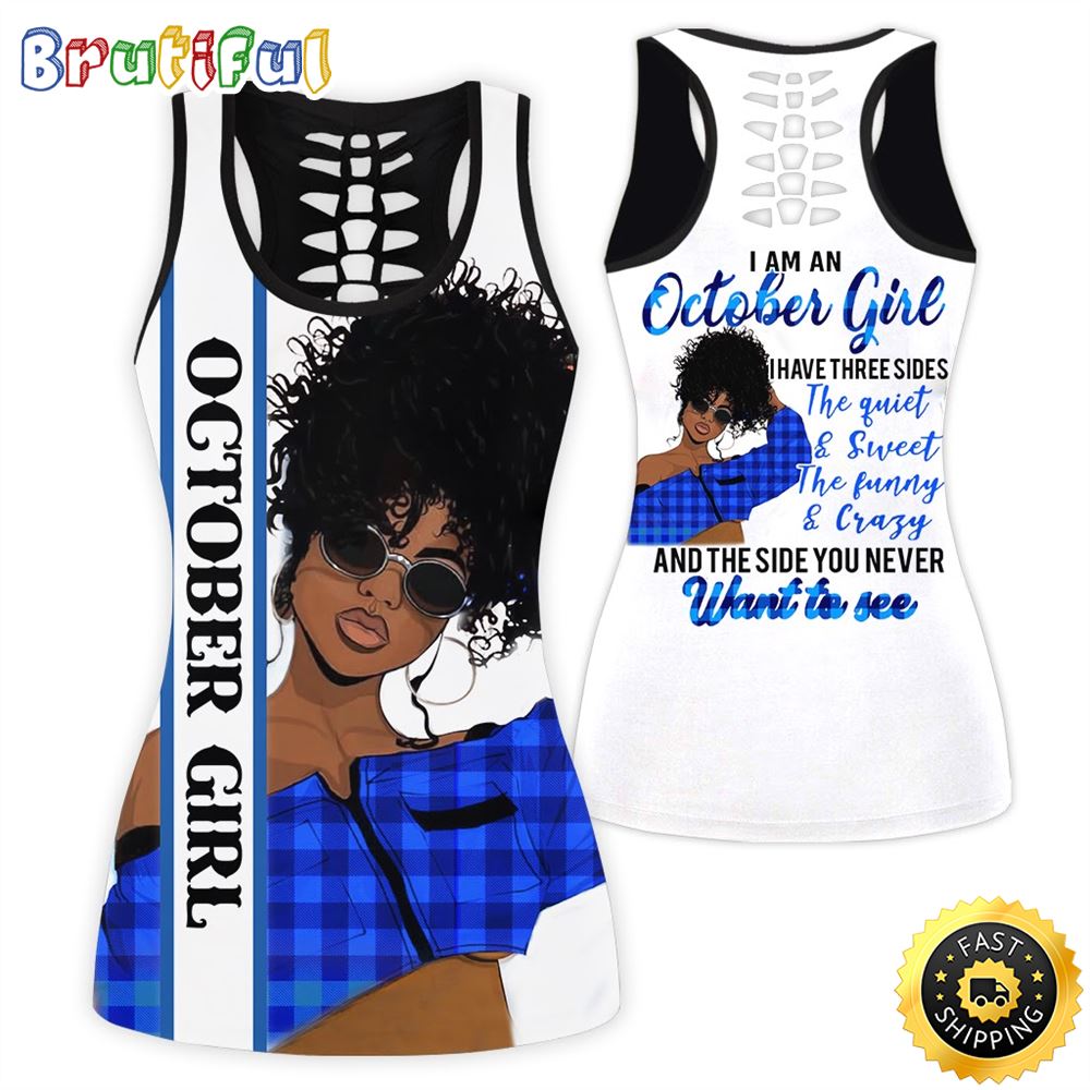 Black October Girl All Over Print 3D Tank Top Want To See Gift For Women 1 qnbxjj