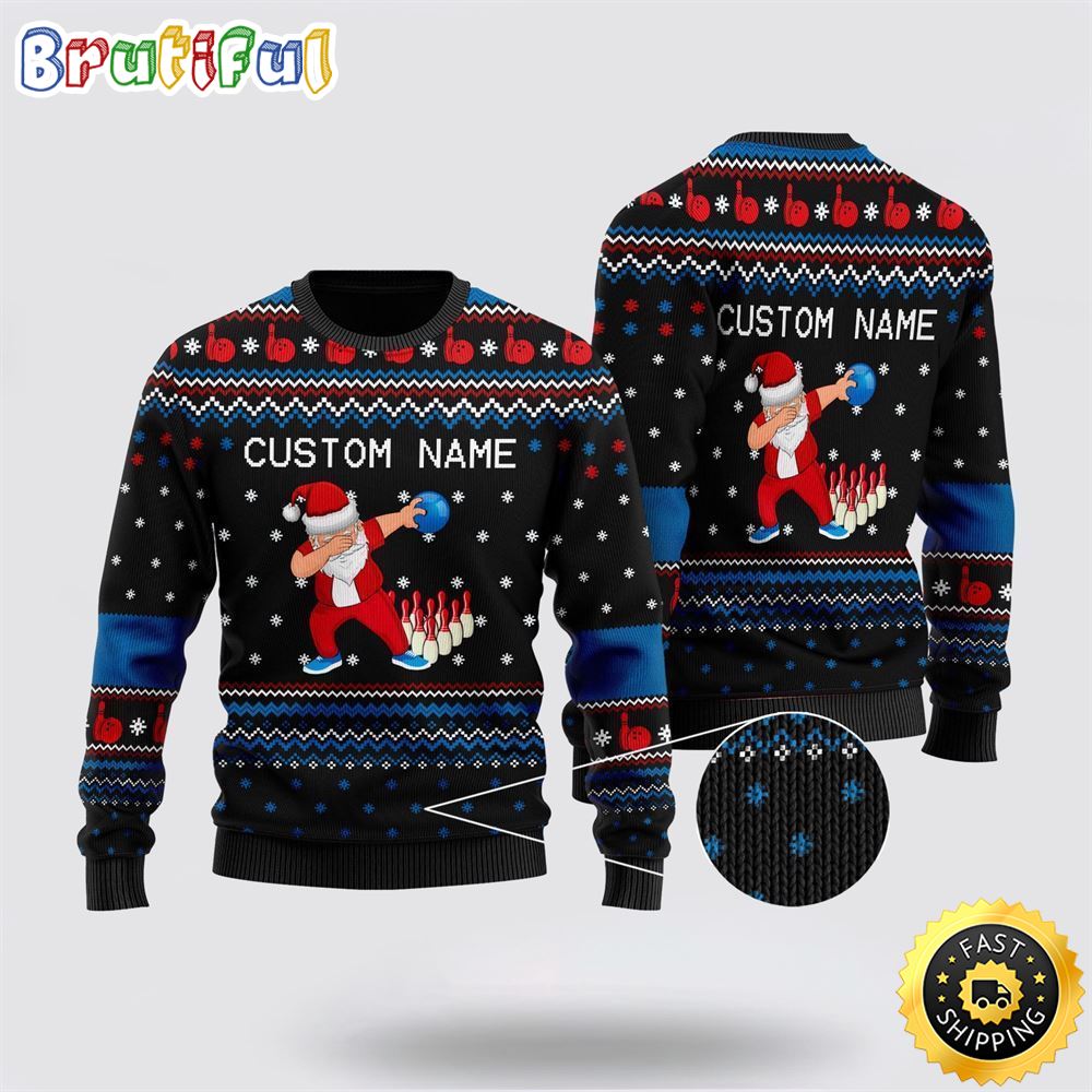 Bowling Image Cool Noel Pattern Ugly Christmas Sweater Gifts For Bowling Master 1 pyw1fb