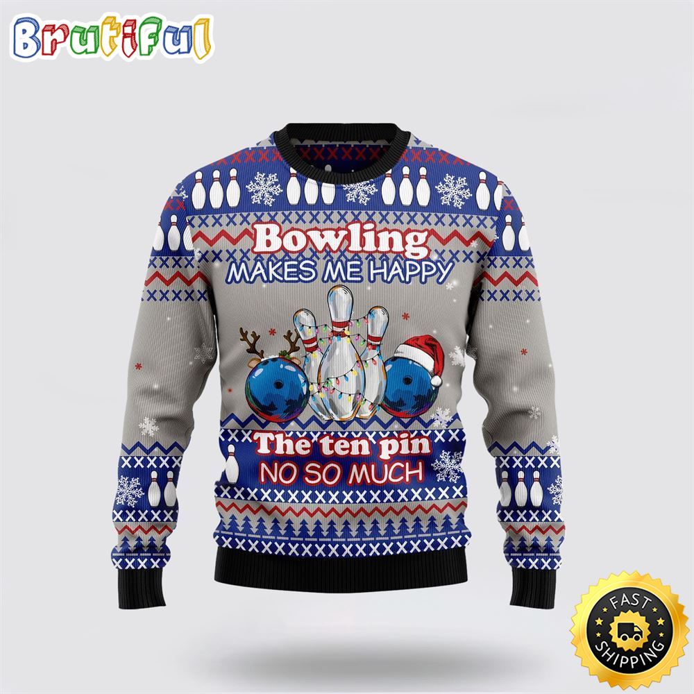 Bowling Merry Christmas Ugly Christmas Sweater Gifts For Bowling Master 1 uofotf