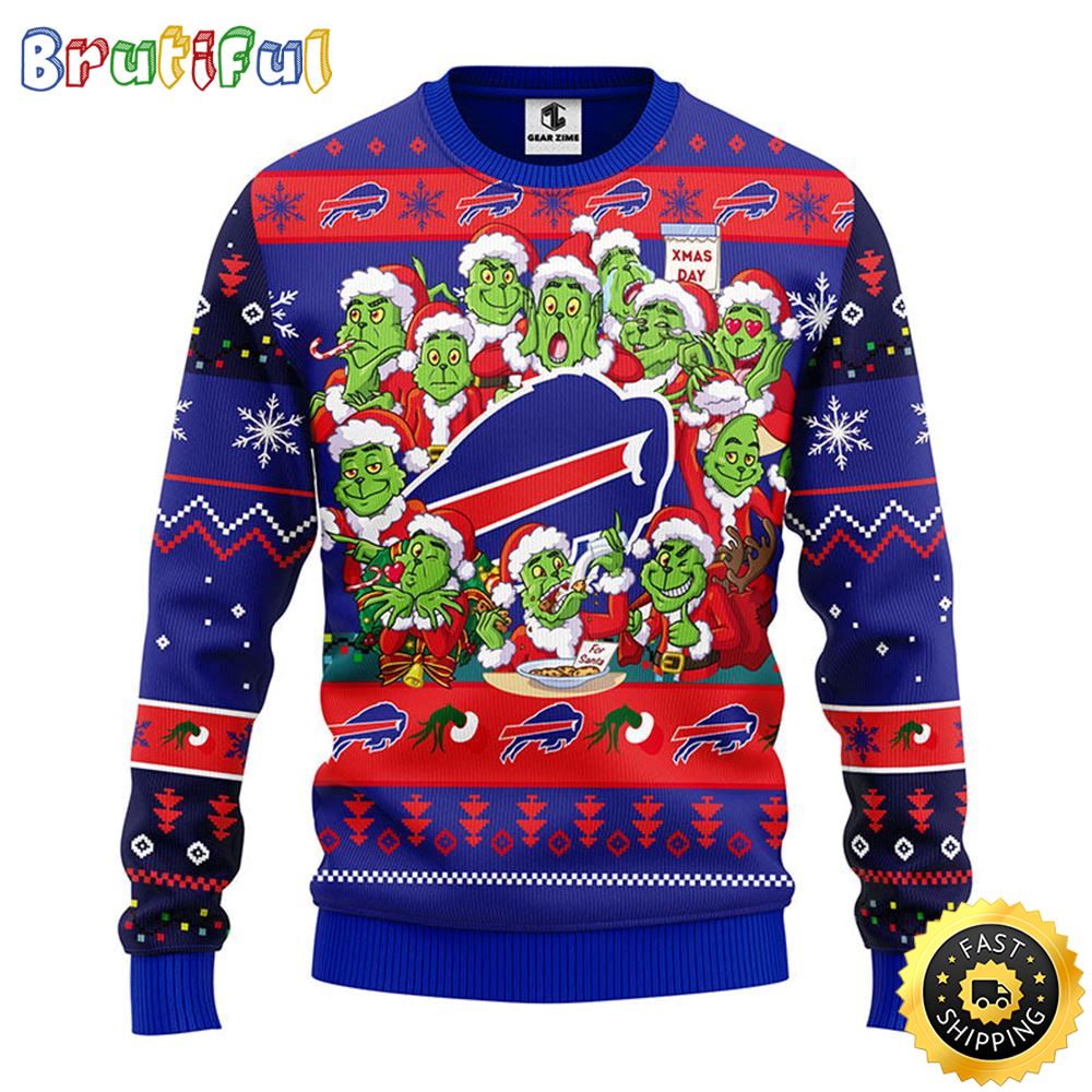 Buffalo Bills Christmas Ugly Sweater Print 12 Grinch Xmas Day Show Your Team Spirit 1 hlje0b