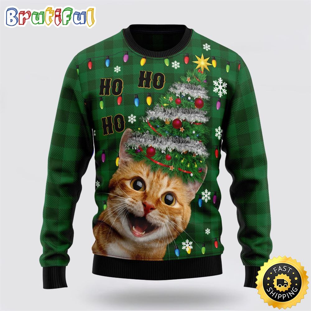 Cat Christmas Tree Ugly Christmas Sweater Perfect Christmas Gift For Cat Lover 1 hb9jls