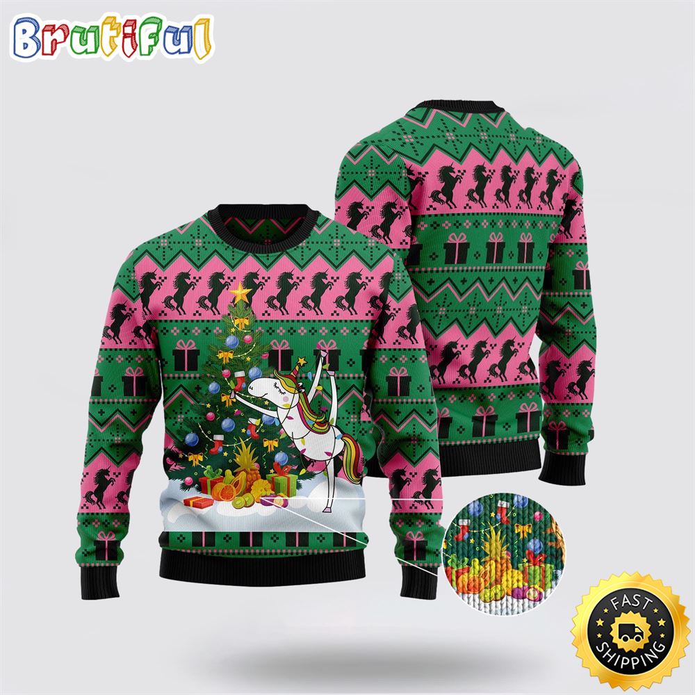 Christmas Tree Unicorn Ugly Christmas Sweater Perfect Gifts For Friends 1 fwz67v