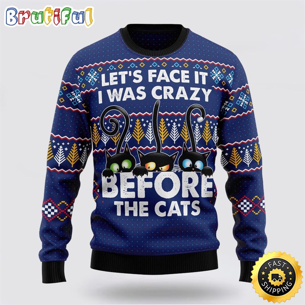 Crazy Cat Ugly Christmas Sweater Perfect Christmas Gift For Cat Lover 1 z5otkm