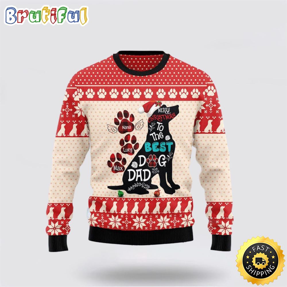 Dog Dad Christmas Ugly Christmas Sweater Show Your Love For Your Furry Friend 1 mooy7h