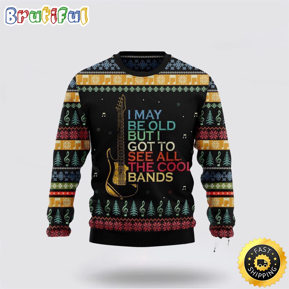 Guitar Old Vintage Christmas Ugly Sweater Christmas Gift For That Everyone Will Love 1 fbqof8
