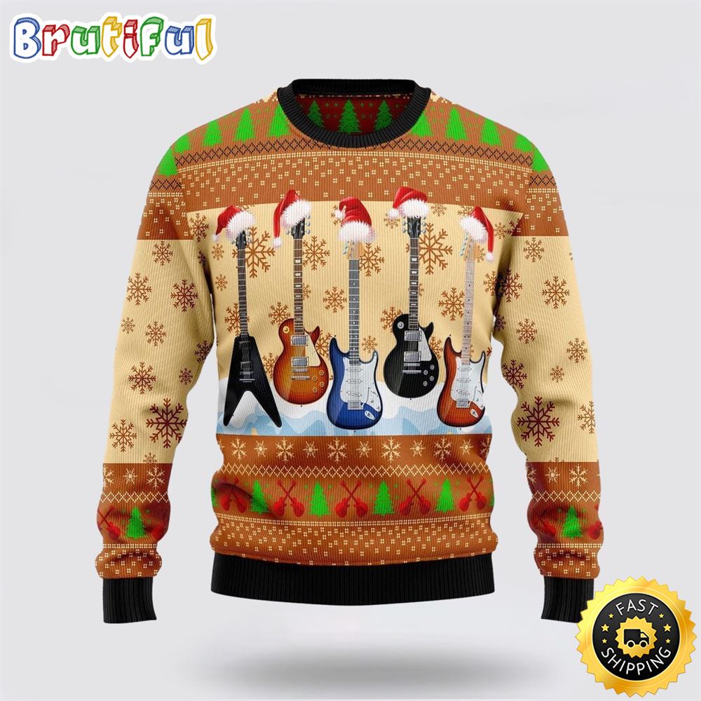 Guitar Xmas Ugly Christmas Sweater Christmas Gift For That Everyone Will Love 1 aa5zkm