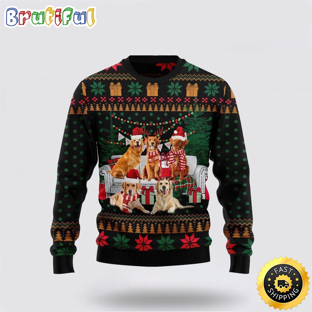 I Am Ready For Christmas Golden Retriever Ugly Christmas Sweater Show Your Love For Your Furry Friend 1 vhozf4