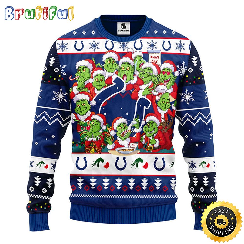 Indianapolis Colts Christmas Ugly Sweater Print 12 Grinch Xmas Day Show Your Team Spirit 1 wyrqve