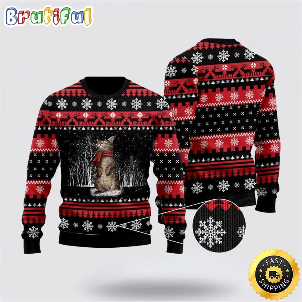 It S The Most Wonderful Time Of The Year Ugly Christmas Sweater Perfect Christmas Gift For Cat Lover 1 s62bib