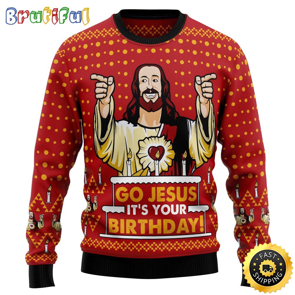 Jessus s Birthday Ugly Christmas Sweater Gifts For Christian Families 1 gnuavc