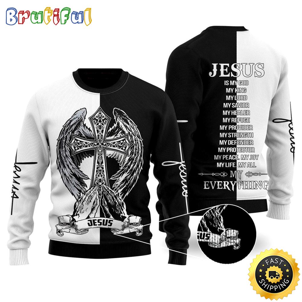 Jesus Easter Ugly Christmas Sweater Gifts For Christian Families 1 m4ml21