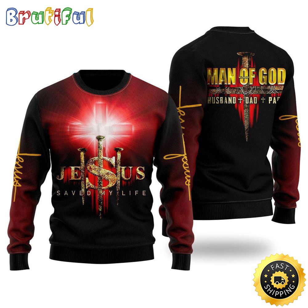 Jesus Man Of God Ugly Christmas Sweater Gifts For Christian Families 1 y7jheb