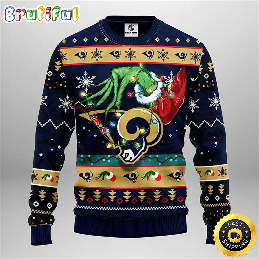 Los Angeles Rams Christmas Ugly Sweater Grinch Show Your Team Spirit 1 ibgjlc