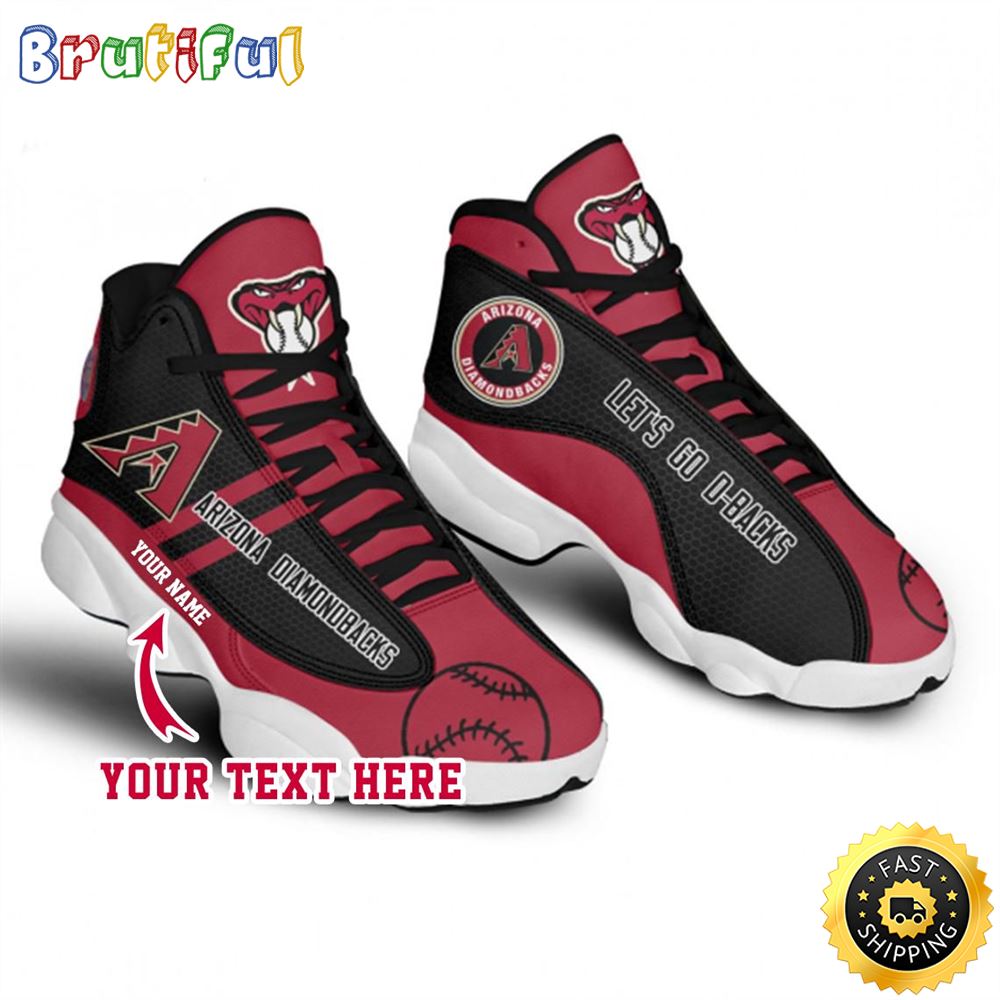 MLB Arizona Diamondbacks Custom Name Air Jordan 13 Shoes V3 pe9ag2