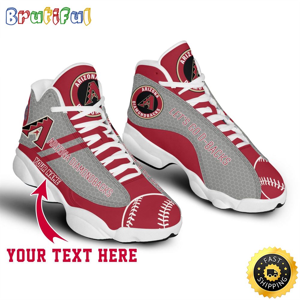 MLB Arizona Diamondbacks Custom Name Air Jordan 13 Shoes V4 jm6muh