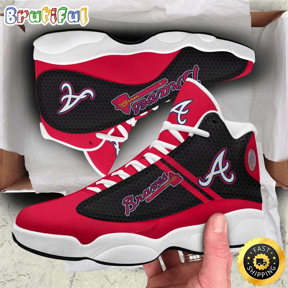 MLB Atlanta Braves Black Red Air Jordan 13 Shoes brbwvh