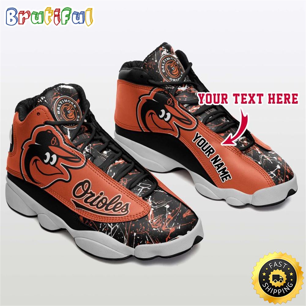 MLB Baltimore Orioles Custom Name Air Jordan 13 Shoes V1 b2sfhb