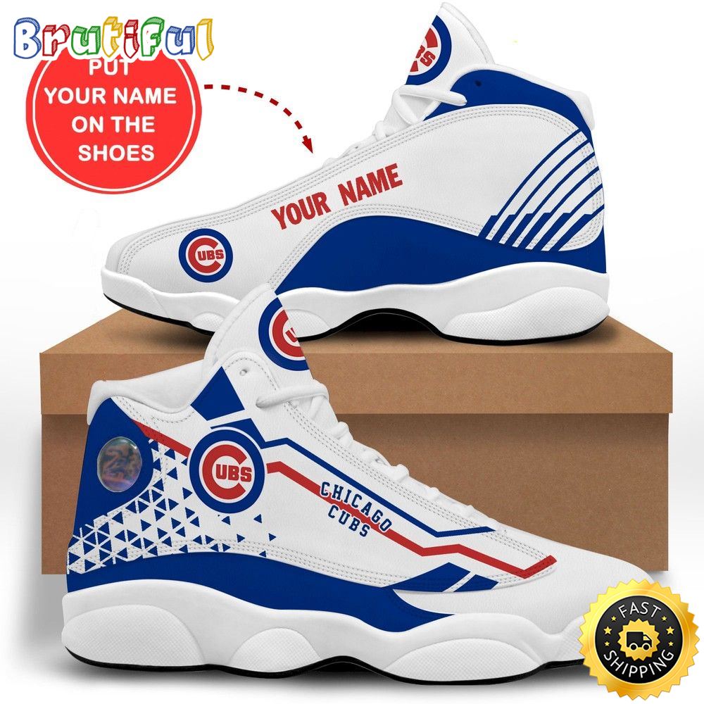 MLB Chicago Cubs Custom Name Air Jordan 13 Shoes V6 ckfpn1