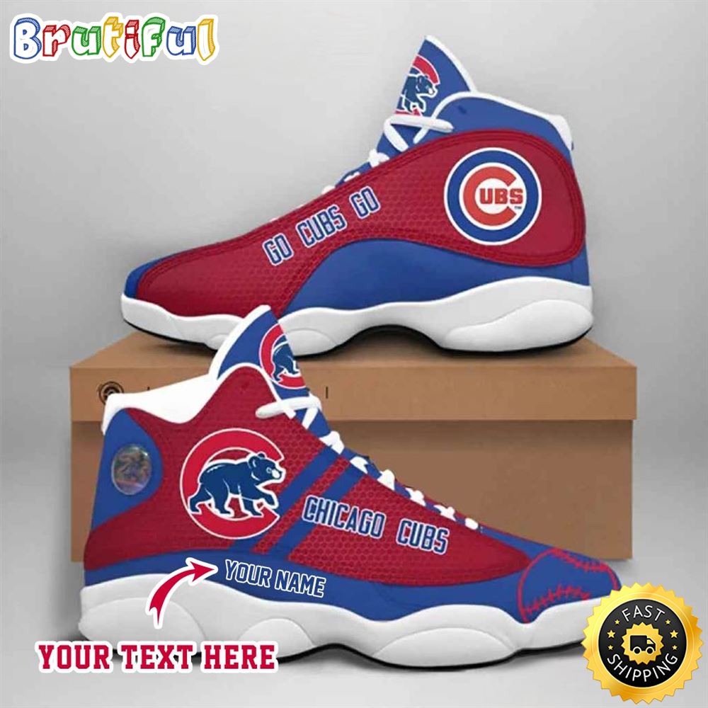 MLB Chicago Cubs Custom Name Air Jordan 13 Shoes V8 vp6jvm