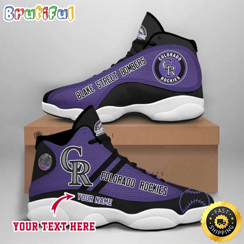 MLB Colorado Rockies Custom Name Air Jordan 13 Shoes V3 le7jrc