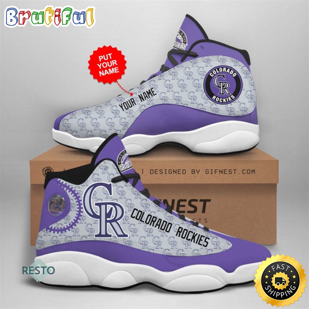 MLB Colorado Rockies Custom Name Air Jordan 13 Shoes V6 t5on4y