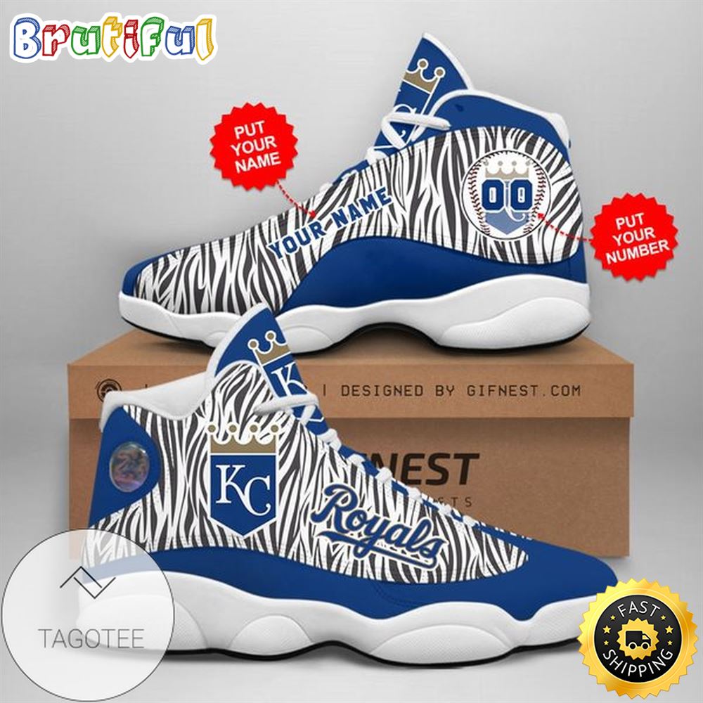 MLB Kansas City Royals Custom Name Number Air Jordan 13 Shoes V4 fwzczy
