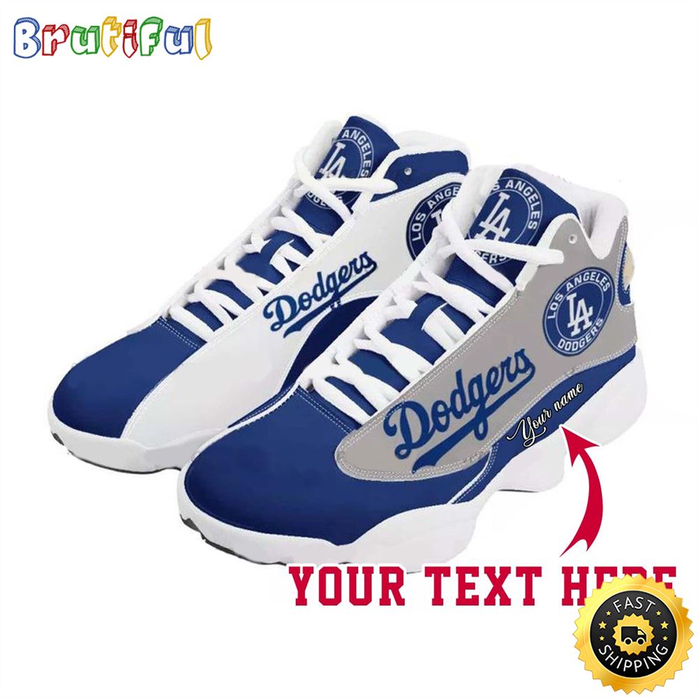 MLB Los Angeles Dodgers Custom Name Air Jordan 13 Shoes V8 amaf5s