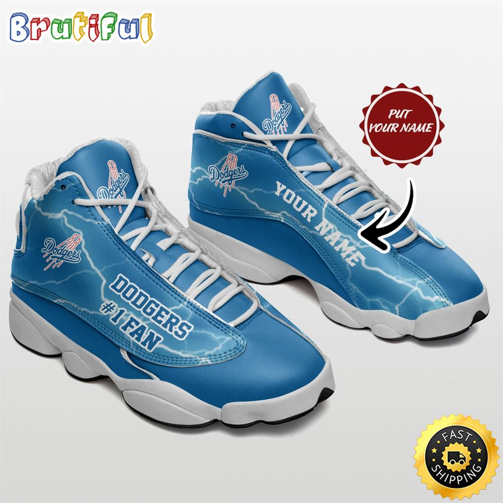 MLB Los Angeles Dodgers Custom Name Air Jordan 13 Shoes ejwygk