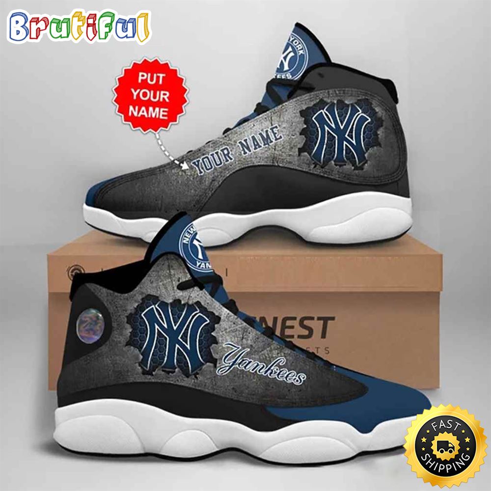 MLB New York Yankees Custom Name Air Jordan 13 Shoes V14 n8kw8o