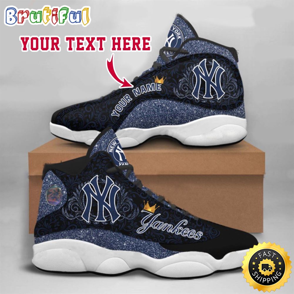 MLB New York Yankees Custom Name Air Jordan 13 Shoes V8 tevbqq